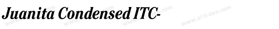 Juanita Condensed ITC字体转换